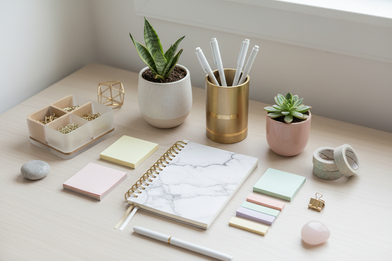 Aesthetic desktop accessories and décor in a surprise bundle.