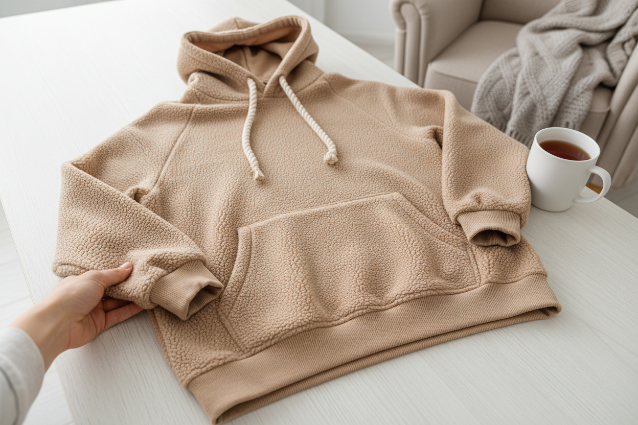 Cozy fleece hoodie for daily winter wear.