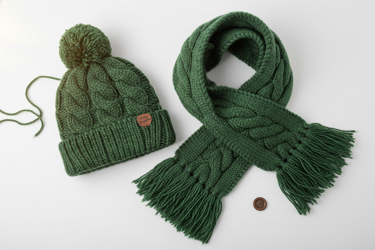 Matching set to keep kids warm.