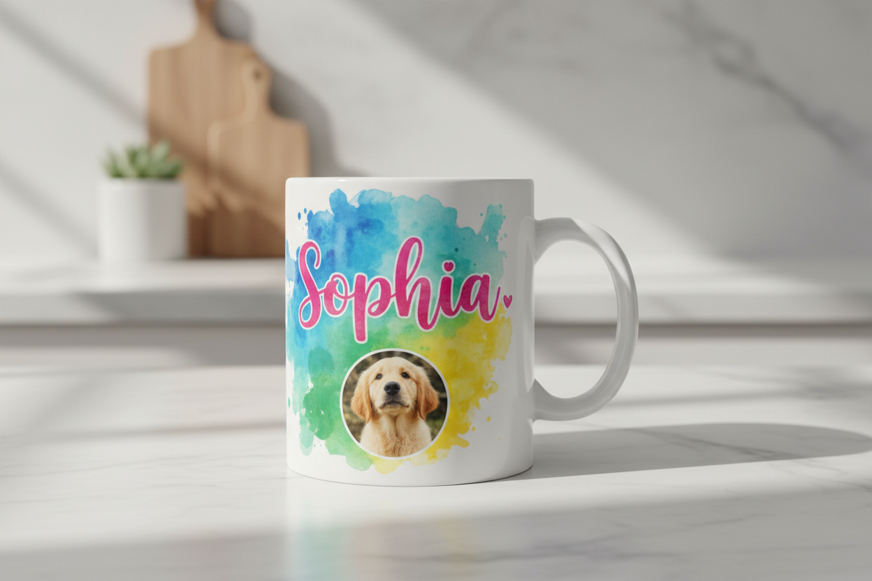 personalized mug image printed on it